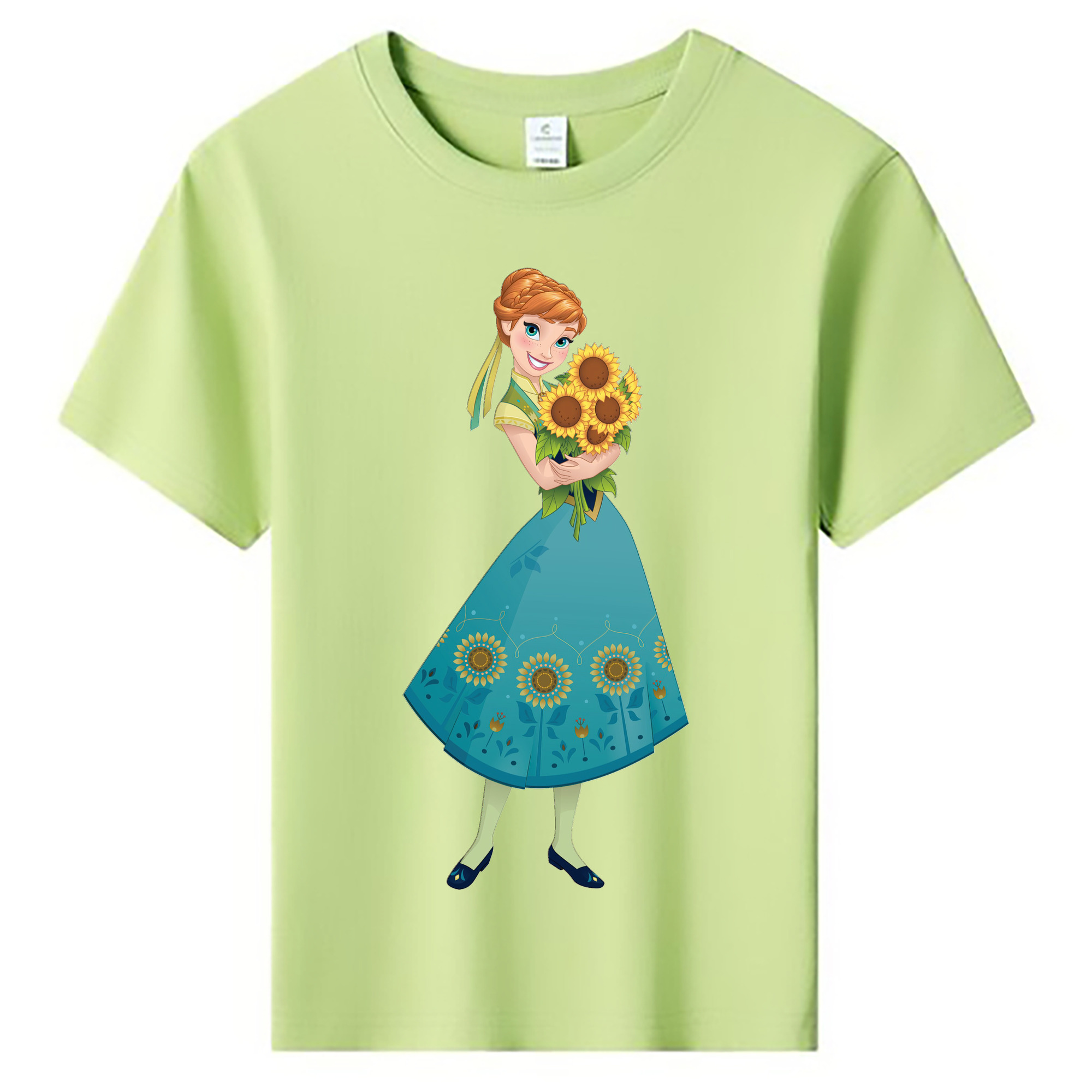 （画像用） アナと雪の女王 アンナ エルサ Frozen Anna Elsa 綿100％キッズTシャツ（フロントプリント）